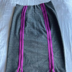 H&M gray knit midi skirt